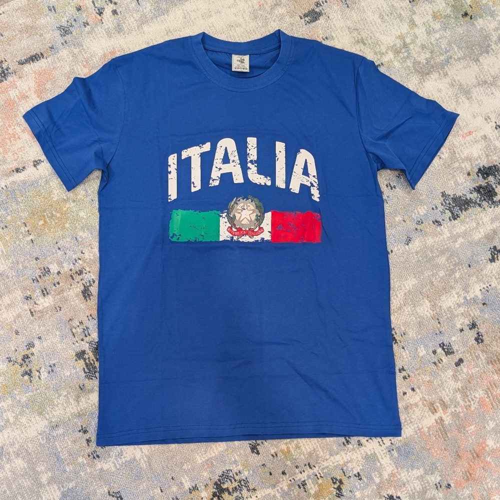 New! Blue Italia Graphic T-Shirt